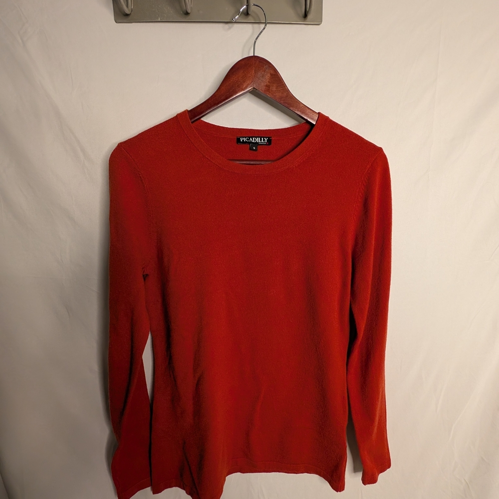 NWT Picadilly Soft Knit Long Sleeve Top – Burnt Orange (Small)